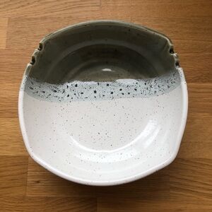 Gorgeous Modern Handmade Ceramic Soup or Noodle Bowl with Chopstick Holders